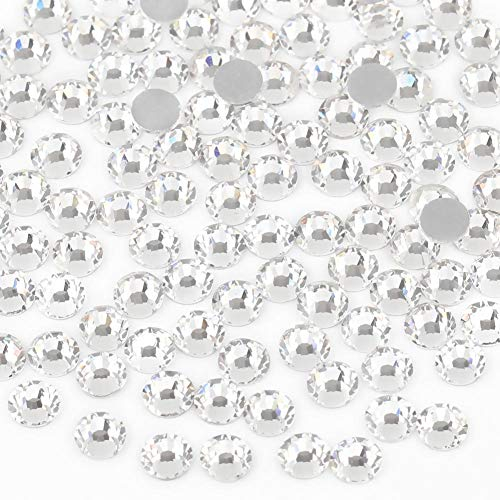 Beadsland 1440 Stücke Flache Rückseite Strasssteine, Nagel Kristalle Strasssteine Für Nägel, Kristall Weiss, SS10(2.7-2.9mm)