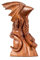 Windalf Holzfigur SEPTY h: 23 cm Kleiner Drache auf Fels Handarbeit aus Holz