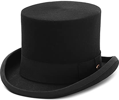 GEMVIE Zylinder Hoher Hut Magic Partyhüte Erwachsenenhut Hut Mütze für Damen und Herren Kopf 56-58cm