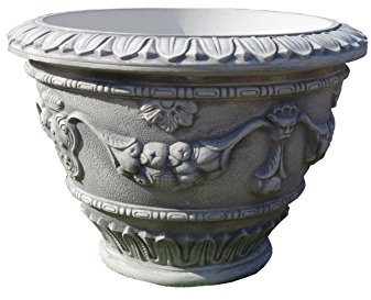 Antikes Wohndesign 2 x Pflanzschale Blumenkübel Pflanzkübel Blumentopf Terrassenmöbel Höhe: 52cm