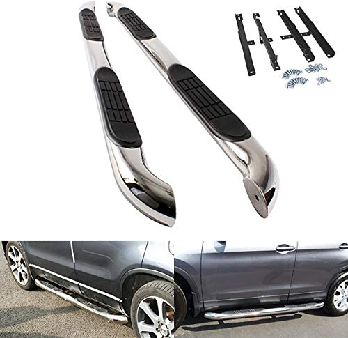 Seitenschwellenschutzleiste aus poliertem Chrom, Edelstahl, für CR-V MK III 2007–12