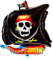 Oblique Unique® Piraten Schiff Folien Luftballon für Kindergeburtstag Piraten Motto Party Feier Deko Ballon Folienballon mit Totenkopf Pirat Boot