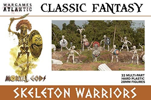 Wargames Atlantic - Classic Fantasy Skeleton Infantry (32 Multi Part Hard Plastic 28mm Figures)