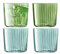 LSA International Gemme Bicchieri Tumbler, Jade, 310 ml, 4 Pezzi, 310 milliliters, Glass, Verde Giada