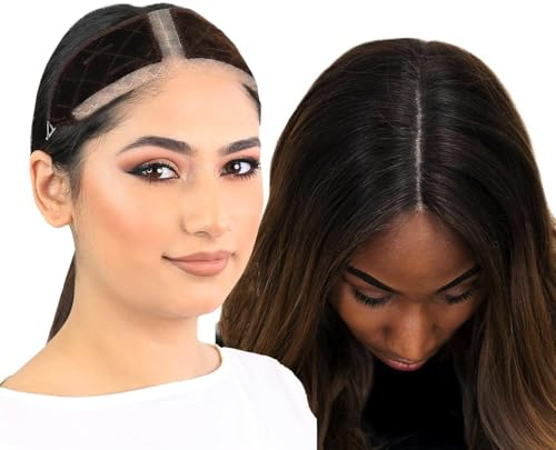 MILANO COLLECTION Lace Top Grip with Adjustable Velvet Band, Glueless, Comfortable, and Secure Fit Wig Accessory (Lace TopGrip, Chocolate Brown)