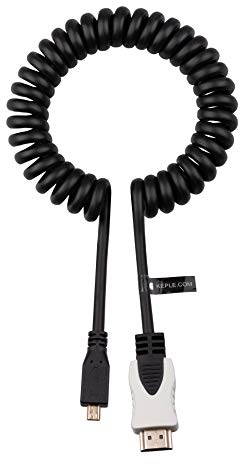 Cable HDMI 1.5M HDMI a Micro De Hombre a Hombre Dirige Alta Velocidad 18Gbps 2.0 4K Compatible con Raspberry Pi 4, Hero 7 6 5, Sony A6000 A6300, Nikon B500 Camera, Huawei MediaPad, ASUS Zenbook