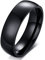 VNOX Personalisierte Individualisieren 6mm Schwarz SchwarzBreite Edelstahl Einfacher Bandring Ehering Ring für Frauen Männer,Kostenlose Gravur,Größe 69(22.0)