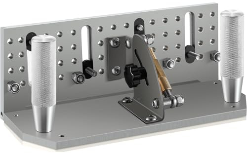 VEVOR Belt Grinder Knife Jig, 9-4/5'' Long Sharpening Locator, 85°~ 115°Adjustable Angle, Belt Knife Sharpener Jig with Dual Handles, Knife Making Angle Grind Guide for Belt Sander Machine - Large