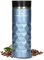 Edelstahl Thermobecher personalisiert – 100% auslaufsicherer & thermoisolierter Kaffeebecher – 450 ml Coffee to go Isolierbecher (Aquamarin Blau)