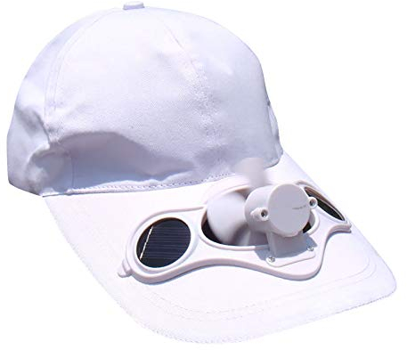 WENZHOU Ventilator Baseballkappe Lüfterkappe Sommer Sport Kappen Ventilator Kappe für das Kampieren der reisenden Tätigkeiten im Freien Solar Ventilator Schirmmütze Solarbetriebener