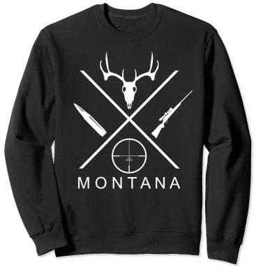Elch Jäger Gewehr Jagdbekleidung - Montana Elch Jagd Sweatshirt
