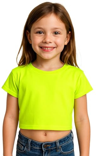 A2Z 4 Kids Girls Crop Top Plain T Shirt Casual Summer Outfit Set | Soft Comfortable Cotton Crop Top for Everyday Summer Wear Ages 5-13