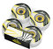 CRANDON Pack mit 4 professionellen Rädern für Skateboard/Skate/Skateboard/Roller 52 mm x 32 mm Härte (100A)