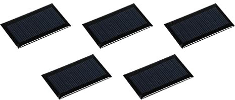 sourcing map Mini Solaire Panneau Cellule 5V 45mA 0.225W 53mm x 30mm pour Bricolage Électrique Puissance Projet Paquet de 5
