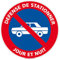 Panneau de Signalisation PVC 1 mm. Panneau Interdiction. Panneau Parking, Panneau d'information PVC. Taille au choi - Diamètre 300 mm - Défense de stationner jour et nuit -