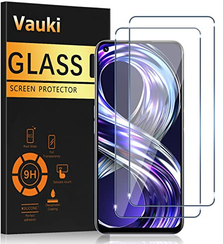 Vauki Lot de 2 Verre Trempé pour Realme 8i 4G, Protection Écran Dureté 9H HD Transparent Glass pour Realme 8i 4G 6.6, Film Anti Rayures Sans Bulles