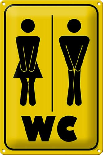 FEMER Blechschild Hinweis 20x30cm WC Piktogramm Toilette