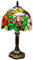 FUMAT Lampe Tiffany, Vintage Vitrail Lampe Décorative, Lampe de Bureau, Lampe de Chevet, Lampe de Lecture, Lampe de Table, Pour Chambre Salon Bureau, avec une Ampoule E27