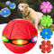 Jouet pour animal de compagnie - Balle soucoupe volante pour chien, jouet soucoupe volante, jouet soucoupe volante, balle soucoupe volante pour animaux de compagnie - six lumières