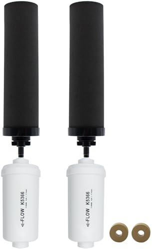 Renami Filtre à eau Gravity de rechange pour Berkey® BB9-2® noir et filtres au fluorure PF-2®, compatible avec le système de filtre à eau Berkey® Gravity