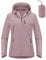 Outdoor Ventures Damen Regenjacke 10000MM Wasserdicht Leichte Gefüttert Packbar Sportjacke Funktionsjacke Atmungsaktiv Fahrrad Jacke mit Kapuze Rosenpulver 3XL