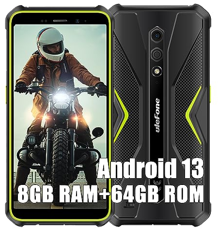 Ulefone Armor X12 Pro Teléfono Móvil Resistente 4G, 8GB+64GB Octa-Core IP68 Smartphone Todoterreno, 4860mAh 5,45 HD+ Cámara 13MP Android 14 Telefono Movil Golpes GPS/NFC/Dual SIM, Verde