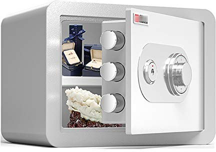 UYSELA Tresore Mechanischer Passwort-Safe,25/30 cm,für den Haushalt,klein,unsichtbar,mechanisch,manuelles Schloss,Ganzstahl-Nachttisch,Mini-Diebstahlschutz-Büro-Safe,Tresorschrank (Farbe: Braun,Grö