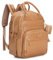 BabbleRoo Wickeltasche Rucksack aus veganem Leder – wasserdicht, große Kapazität, 17 Taschen, mit Wickelauflage, Schnullerhalter & Kinderwagengurten – für Mama & Papa