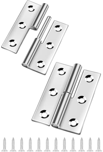 Bisagra extraíble de 3 pulgadas, Bolatus de acero inoxidable 304, bisagra de puerta desmontable, plegable, para diestros, 2 unidades