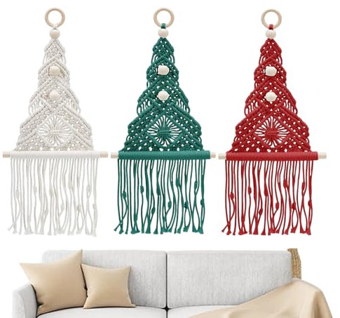 SOYDAN Macrame Christmas Tree Set, Macrame Tree Kit with Step by Step Instructions, Arts and Crafts for Living Room, Hallway, Bedroom, Bedroom, Balcony