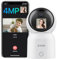 ZOSI C519M 2,5K 4MP Cámara Vigilancia WiFi Interior Domicilio con Enchufe, 2,4G/5G WiFi y Pantalla de 1,44”, Pan 360° Tilt 90°, Detección y Seguimiento de Persona, Videollamada con un Clic o Gesto Ok