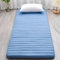 XDone Bodenmatratze, Einzelbett, verdickt, 5 cm, weiche Futon-Matratze, japanische Tatami-Matte, tragbare aufrollbare Matratze, faltbare Schlafunterlage für Zuhause, Camping, Couch (Blau, 80 x 190 cm)