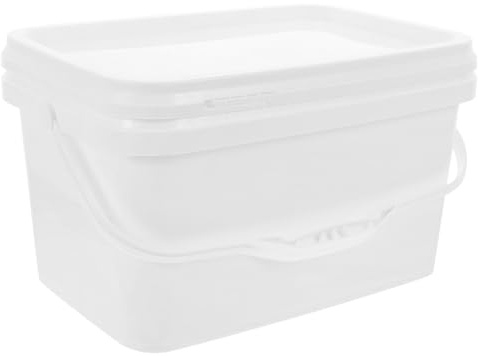 OFFSCH Rectangular Paint Bucket with Lid and Handle Paint Container for Varnish Pigment and Colour Mixing Empty Storage Bucket for Diy Use 9.17 X 6.10 X 5.47 in