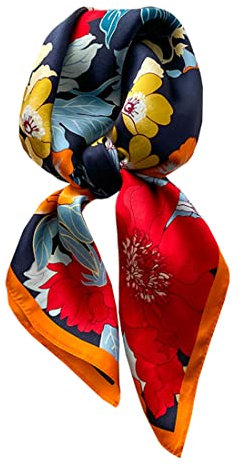 Ecroon Sciarpa seta Foulard Scialle Quadrato Fazzoletti Da Testa Tutte Le Stagioni da Donna Foulards Fazzoletto da collo