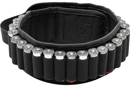 Cinturón para Cartuchos de 30 Balas, Bandolera para Cartuchos de Escopeta, cinturón de Hombro Ajustable para Escopeta, Bolsa portamuniciones con Hebilla de liberación rápida para Calibre 20