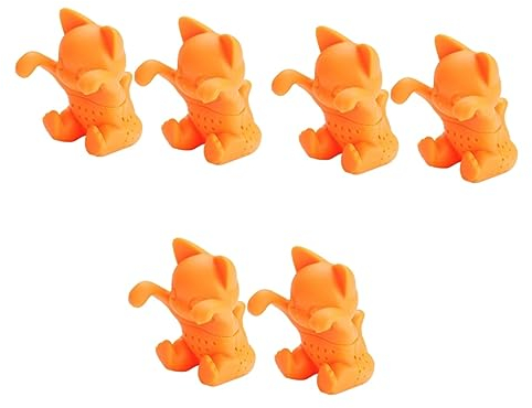 Garneck 6 Pcs Loose Leaf Tea Infuser Tea Interval Diffuser Infuser Ball Mesh Seasoning Filter Ball Strainer Children Toys Tea Steeper Silicone Tea Filter Loose Leaves Animal