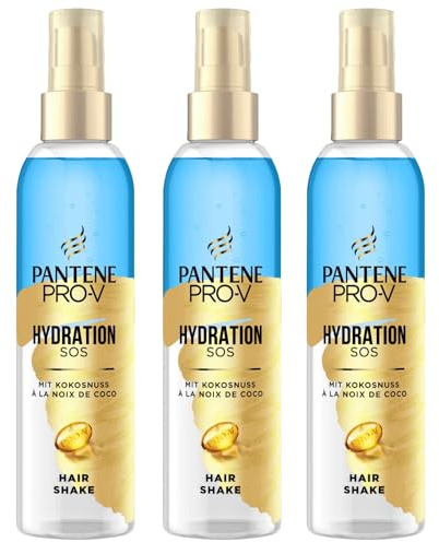 3 x Pantene Pro-V Hydration SOS Leave in Haarpflegespray mit Kokosnuss je 150ml