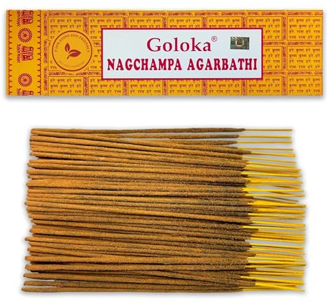 Bastoncini di incenso Nag Champa - 1 confezione da 100 g (70-90 bastoncini) - Aromaterapia - Meditazione - Yoga - Packaging Eco-Friendly