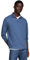Tommy Hilfiger Men's Long Sleeve Polo Shirts in Regular Fit with Stretch and Organic Pique Cotton, Aegean Sea, S