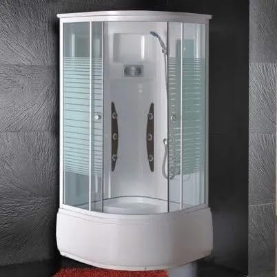 Bagno Italia Cabina de ducha hidromasaje 90 x 90 cm cabina multifunción con 6 chorros bañera antideslizante