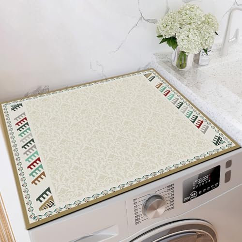 Waschmaschinenauflage 40x50cm,Super Saugfähig Waschmaschine Abdeckung Waschmaschinenbezug,Waschmaschinen Auflage Rutschfest Waschmaschinenabdeckung Zuschneidbare für Waschmaschine Oder Trockner,G