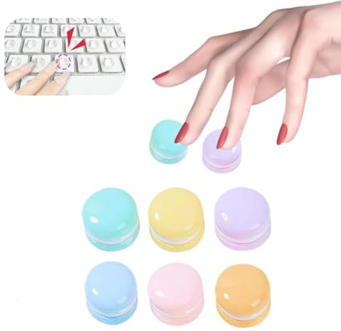 Clear Keyboard Film for Nail Art,Nail Beauty Protection Typing Silicone Particles,Reusable Adhesive Keyboard Cover for Long Nails Typing and Gaming, Universal Cover for Laptop (15 * 13MM, 18pcs)