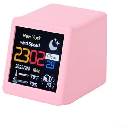 babominimer Mini estaciones meteorológicas inalámbricas para interiores y exteriores, Estación meteorológica digital WIFI con fecha/hora/clima, estación meteorológica inteligente, decoración de juego,