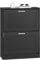 SoBuy Schuhkipper Schuhablage Schuhschrank mit 2 Klappen Schuhregal schmal Schuhkommode Schwarz BHT ca. 60x80x25cm FSR137-SCH