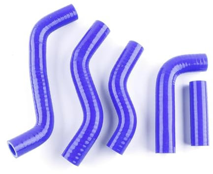 KOHLLS Tubo Flessibile del radiatore della Moto per RMZ250 RMZ 250 2007 2008 Kit Tubo Flessibile Refrigerante Radiatore in Silicone per Moto(Blue)