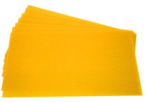 Josef Muhr 2 kg DN Mittelwände Deutsch Normalmaß 350 × 200 mm – Reines Bienenwachs, Zellmaß 5,4 mm – Mittelwand DN Standard für Brut- und Honigraum – ca. 14 Blatt/kg – Imkerei Zubehör