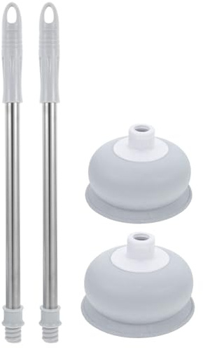 OATIPHO 2 Stück Toilettenpömpel mit Ergonomischem Griff und Gummisauger zur Entstopfung von Toilette und Waschbecken im Badezimmer und Büro
