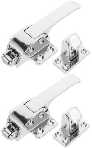 NESTINGHO 2 Sets Walk in Cooler Door Handle with Springloaded Fridge Latch, Heavy Duty Metal Pulls for Commercial Kitchen and Laboratory, Enhanced Durability and Universal Fit Replacement