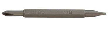 Klein Tools 13392 Replacement Bits for 4-in-1 Electronics Screwdrivers, #00 Phillips and 1/8-Inch Slotted