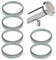 Trango 6er Pack Deko-Chrom Ring für GU10 MR16 LED Halogen Leuchtmittel TGCR06